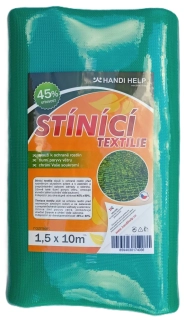 Stínící tkanina 1,5x10 m / síť na lešení, JASNĚ ZELENÁ, zastínění 45%